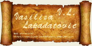 Vasilisa Lapadatović vizit kartica